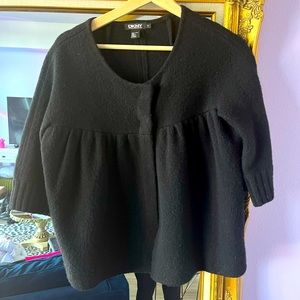 DKNY black button up sweater